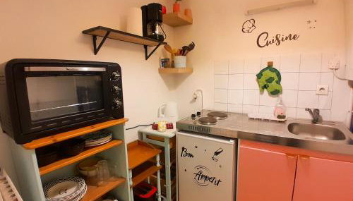 Grand T1 proche RER A, Vrai lit, Cuisine séparée, RDC - Foto 4, stove, toaster
