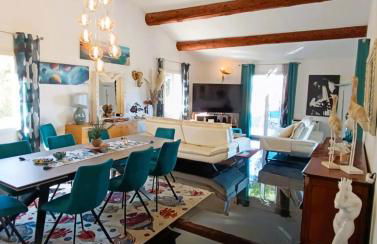 Superbe Villa 5 étoiles Presqu'Île de Giens la Madrague Rita la Villa d'Or vue mer piscine - Foto 15