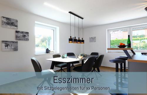 Ferienhaus Höckelheim - Savanna Lodge - barrierefrei - 3 Schlafzimmer-bis 6 Gäste - nahe Göttingen - 100 qm - Babies reisen gratis - Terrasse, Garten & Grill - vollausgestattete Küche mit Spülmaschine - Klimaanlage, Fußbodenheizung & Raffstores - Photo 13