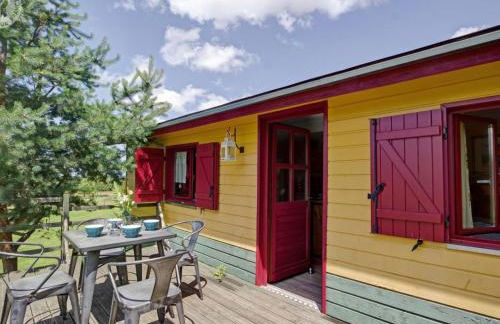 Roulotte pittoresque 4 pers avec animaux admis, draps et ménage inclus - FR-1-496-308 - Foto 8