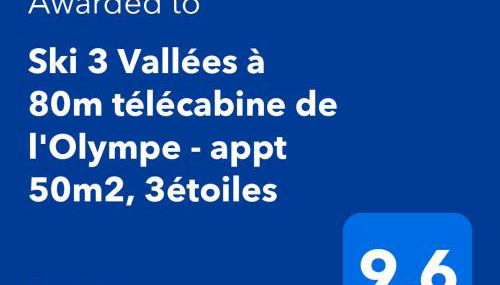 Ski 3 Vallées à 80m télécabine de l'Olympe - appt 50m2, 3étoiles - Foto 2