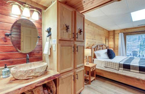 Secluded Cherry Log Cabin with Hot Tub and Swings! - Photo 21