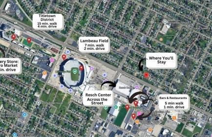 1 Block To Lambeau 3 BR Sleeps 6 Pet-Friendly - Foto 8