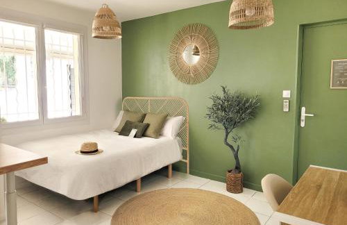 Studio double climatisé avec terrasse - Proche Tram & Centre - Foto 1