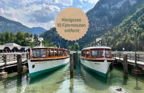 Die Watzmannsuite - Familienfreundliche Ferienwohnung in historischer Villa mit Kamin, Infrarotsauna, Balkon, Garten, nur 10 Gehminuten ins Zentrum von Berchtesgaden - Foto 60