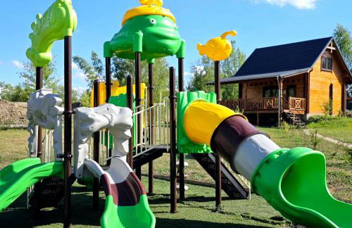 Domki cało roczne z własnym stawem nad jeziorem - Foto 18