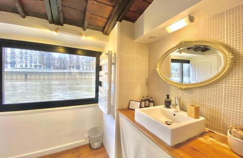 Grande péniche 4 ch - 10 pers -Paris - Ile de Puteaux- terrasses - Foto 16