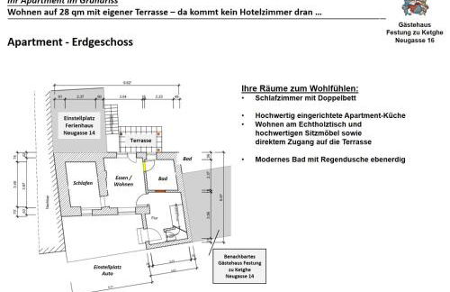 Hochwertiges Apartment mit 3 Räumen und Terrasse statt Hotelzimmer - Festung zu Ketghe, Nähe Koblenz - Foto 13