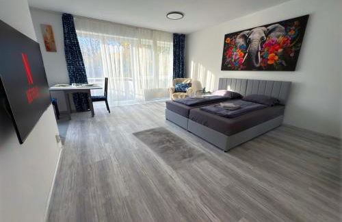 Ruhiges saniertes Apartment bei Hamburg Parkplatz Balkon WLAN - Foto 2