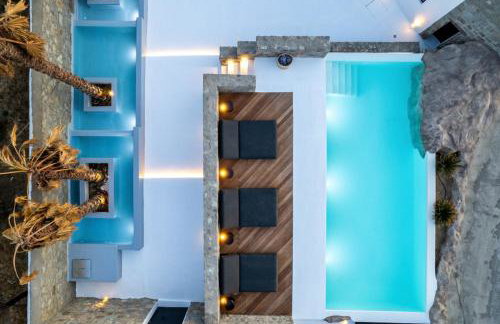 Mykonos Town Black Villa with Cave Heated Pool - Foto 49