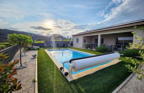 En Ardèche Villa de vacances l'Olympe climatisée avec sa piscine privée et chauffée - Foto 31
