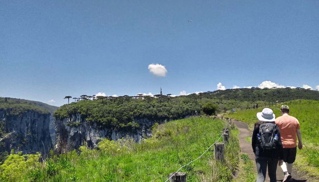 Camminando nei pressi del canyon Itaimbezinho