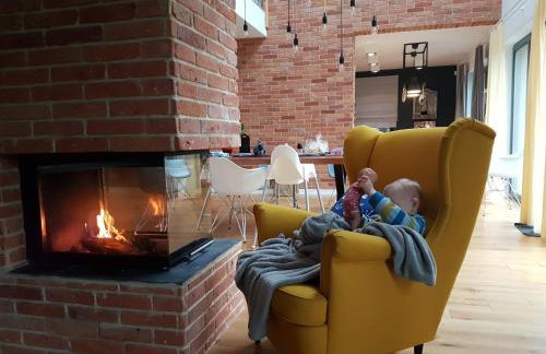 Wiselka Holiday House-1,2km to the beach; 5 bedrooms, 3 bahrooms; fire place. Private sauna! - Foto 42