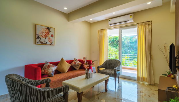 Alaya Stays Luxfort 2 BHK with Pool - Foto 5, Zona de estar