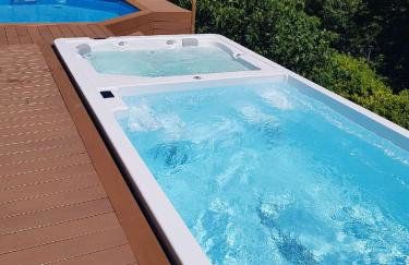Coquette maison à la campagne avec Jacuzzi SPA nage et Piscine - Foto 17