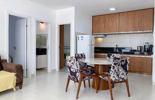 Apto Térreo com 2 quartos (ambos com ar split), sendo 1 suíte, internet privativa 300MBPS, no Residencial Vila Regina, condominio com piscina e área gourmet bem próximo a praia de Taperapuã - Foto 51