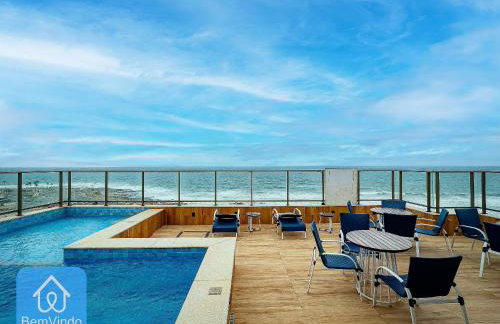 Studio Lindo e Finamente Decorado com Vista Mar - Foto 3