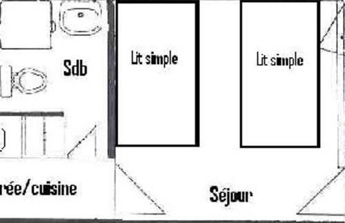 Studio rénové 2 pers. au pied des pistes - FR-1-455-116 - Foto 3