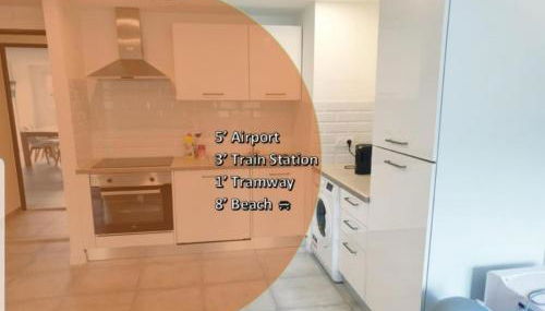 Grand Appartement, 2 ou 3 ou 4 pieces, tramway sur place, proche gare sncf St Augustin 5 min, aéroport à 7 min, plage ou Allianz riviera 10 min, palais nikaia 2 min , supermarché sur place, parking possible si disponible ou payant à 1000 metre - Foto 2