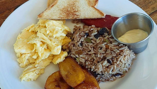 Almoço típico da Costa Rica