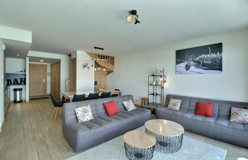 ARC 1600, LE RIDGE, Appartement 10 personnes Duplex Vue Montagne - ski aux pieds - Sauna, Hammam, Piscine, Salle de salle de sport-fitness - Foto 10