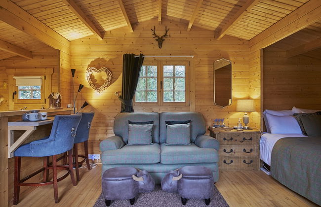 1-bed Cabin, 2 Adults, Wood Burning Hot Tub & Fire - Photo 11