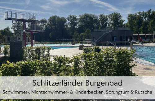 STORCHENNEST - Scandi Style - in der historischen Hinterburg Schlitz - mit Aufzug, Parkplatz & Garten - nahe Fulda und Bad Hersfeld - Foto 31