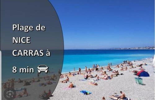 Grand Appartement, 2 ou 3 ou 4 pieces, tramway sur place, proche gare sncf St Augustin 5 min, aéroport à 7 min, plage ou Allianz riviera 10 min, palais nikaia 2 min , supermarché sur place, parking possible si disponible ou payant à 1000 metre - Foto 48