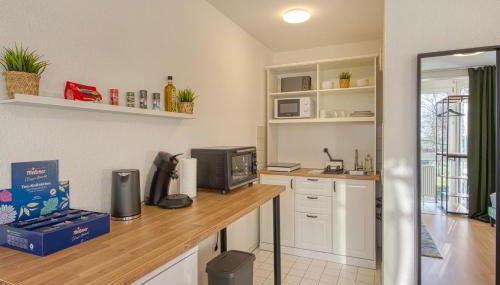 Premium Studio Sonne #1 - Modernes Studio, ruhige Lage, Parkplatz, Smart-TV & WLAN - Foto 5, stove, toaster