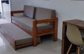 Apartamento na Praia das Toninhas em Ubatuba 350m da praia -2 quartos sendo 1 suite, piscina, varanda gourmet com churrasqueira, ar condicionado, cozinha completa, duas garagens - Foto 7