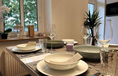 Soul-Apartment Balkon PrivatParkplatz 2 Boxspringbetten 55Zoll TV WLAN - Foto 14