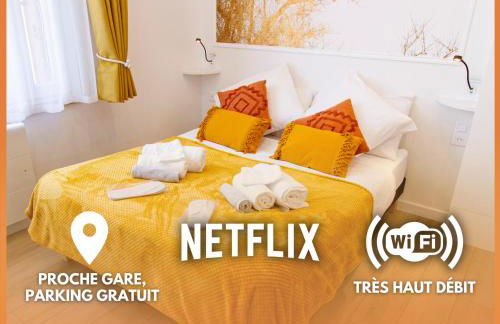 Promenade d'Automne - Netflix & Wifi - Climatisation- Parking Gratuit - check-in 24H24 - Emplacement Vélos - GoodMarning - Foto 1