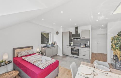 BAT Home Solutions Trierweiler - alles was ein Hotel nicht bietet - 5 Apartments 40 bis 120 qm für bis zu 29 Personen - 5-Raum-Apartment barrierefrei - 60 qm Balkon mit Blick bis Luxemburg - einzeln bis komplett buchbar - 3 Min zur A64 - Foto 35