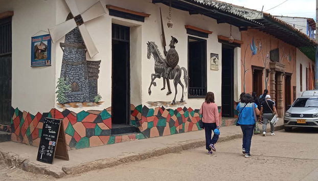 Una strada tipica di Boyacá