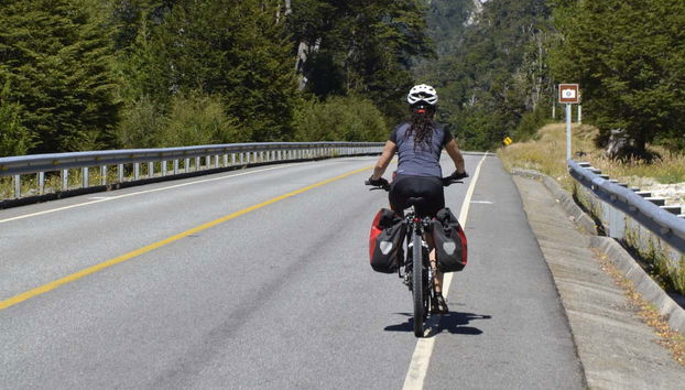 Disfrutando de la ruta ciclista