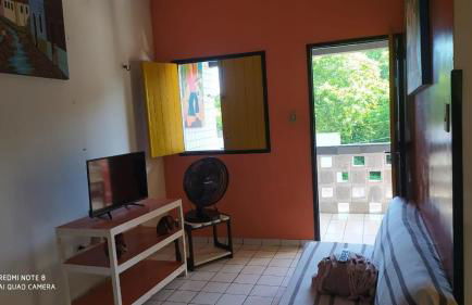 FLATS na Praia do Rio Âmbar, 40 m da praia, com 60 m2, cozinha completa, 2 quartos com ar condicionado, acomoda 8 pessoas, piscinas, área de lazer, WIFI, caseiro, ambiente familiar. - Foto 23