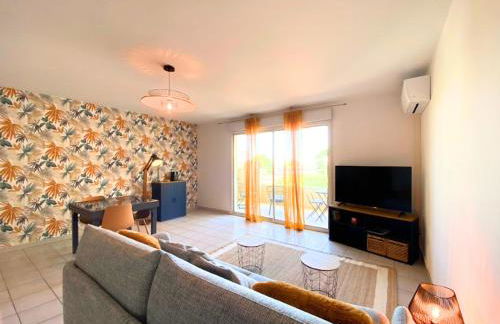 La Palmeraie T2, terrasse, clim, pkg, centre ville - Foto 3