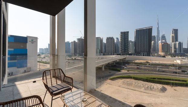 Chic Studio w Burj Khalifa View Balcony - Foto 4, Habitación