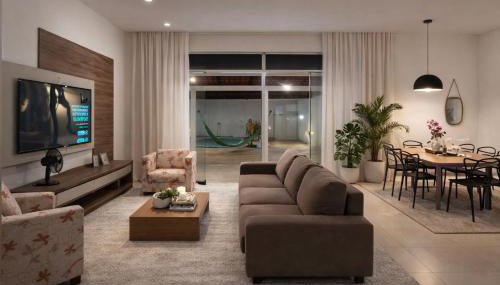 Casa com piscina, 3 quartos, 2 km das praias - Foto 2