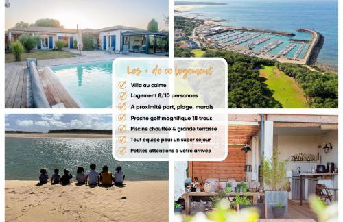 "LA VILLA DES HAUTES MERS" Villa 4 étoiles, 10 personnes, piscine privée chauffée, parc arboré, proche plage et marais - Foto 2