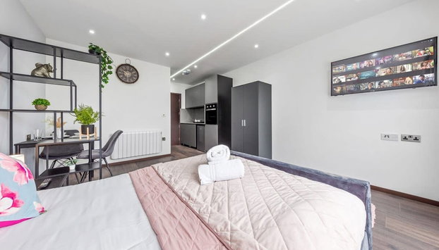 Modern Serviced Studio Flat Near Central London - Foto 4, Habitación