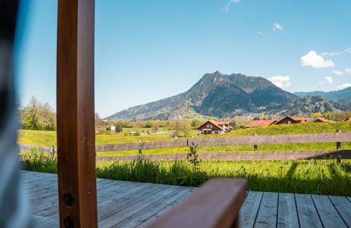 Luxus Chalet im Allgäu - Zirbenholz Schlafzimmer - Terrasse mit Bergblick - Infrarotkabine - Photo 33