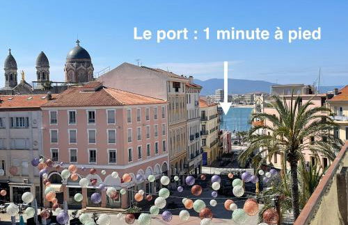 French Riviera centre ville plage port balcon panoramique et Clim - Foto 26