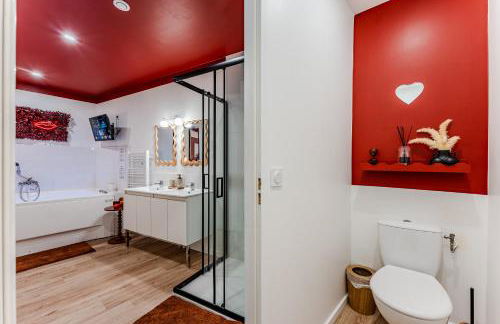 L'Écrin Rouge Escapade Romantique et Balnéo Privé - Foto 22