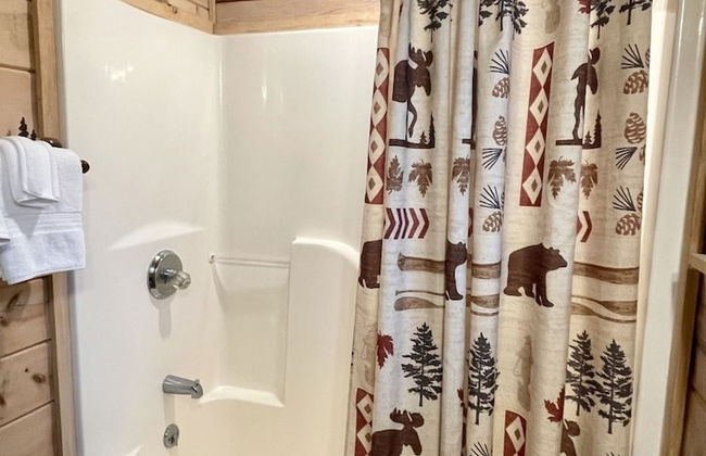 Perfectly private! Hot tub, king sized bed, grill, washer/dryer, and motorcycle friendly! Studio Cabin by RedAwning - Foto 10
