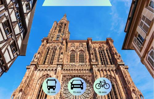 Bischheim - Idéal séjour professionnel ou familial - Proche bus direct au centre ville de Strasbourg - Foto 20