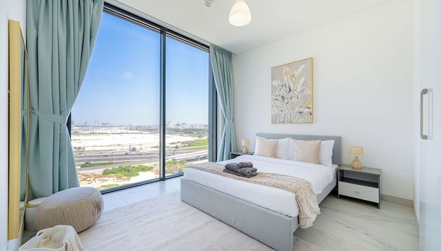 Marco Polo - Stunning 2BR with Burj View, Spacious Gym & Pool - Foto 5, Habitación