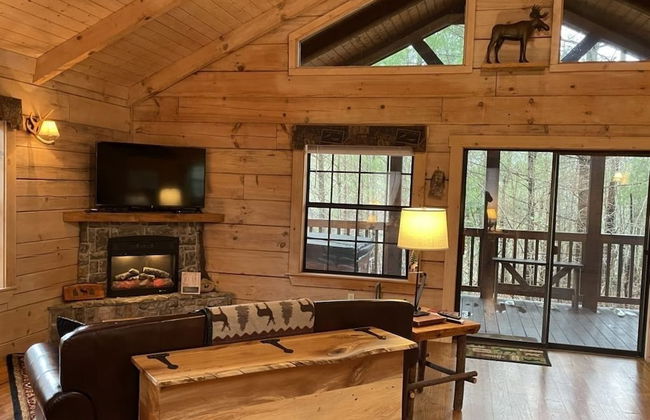 Private and Perfect! - hot tub, king bed, fireplace - dog and motorcycle friendly Studio Cabin by RedAwning - Foto 9