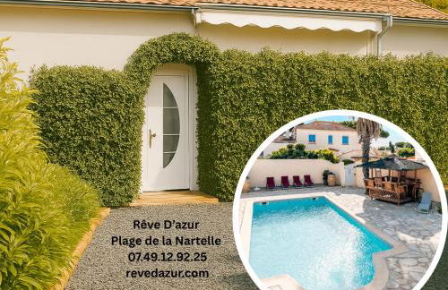 T3 de 35m2 - Bord de mer - plage de la Nartelle- Sainte maxime - piscine partagée -Parking - BBQ - 2 Chambres 2 Salle de bains - Foto 2