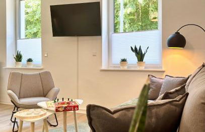 Modernes Apartment mit Queensize-Bett, NETFLIX, Küche, Erdgeschoss, Nähe AMEOS Klinik - Foto 46